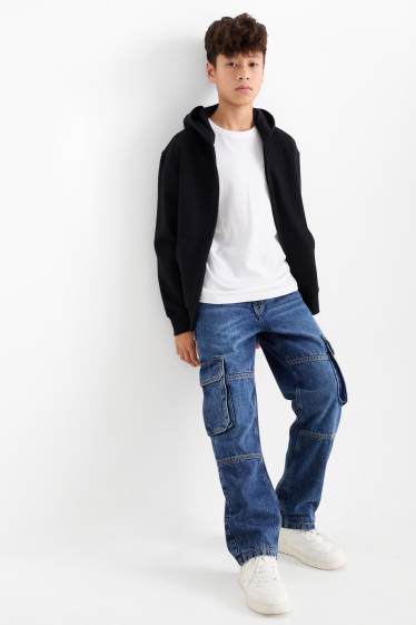 Kinderen: jongens - Cargojeans - jeansblauw