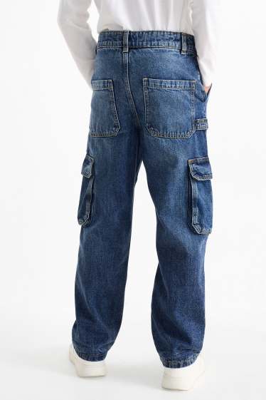 Kinderen: jongens - Cargojeans - jeansblauw