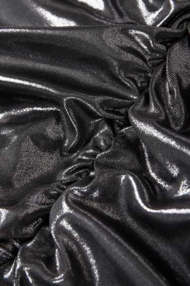Dámské - Top bandeau - z lesklého materiálu - černá