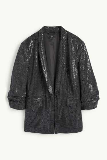 Donna - Blazer - relaxed fit - brillante - grigio scuro