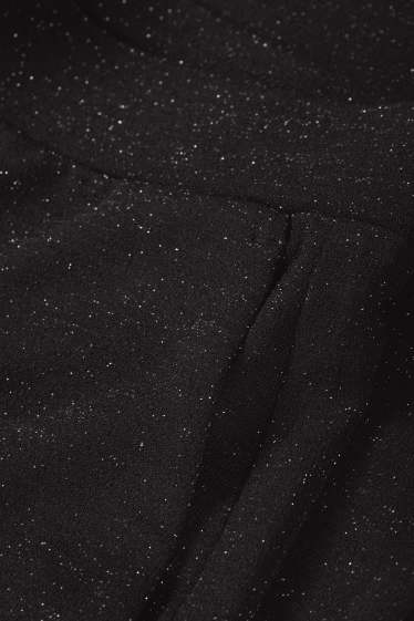 Donna - Pantaloni di jersey - vita media - gamba ampia  - nero