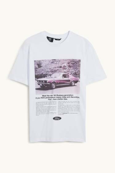 Uomo - T-shirt - Ford - bianco crema
