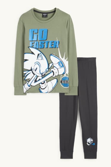 Enfants garçons - Sonic - pyjama - 2 pièces - vert