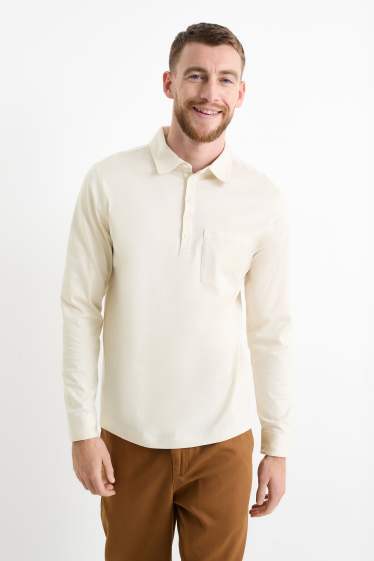 Herren - Poloshirt - hellbeige