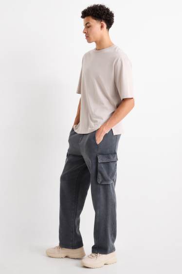 Herren - Cargo-Jogginghose - grau