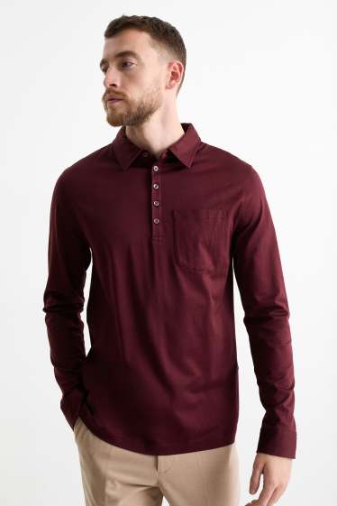Men - Polo shirt - bordeaux