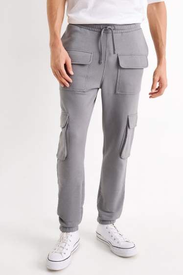 Heren - Cargo-joggingbroek - grijs