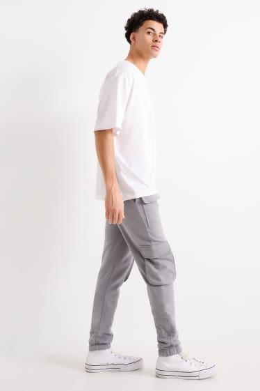 Heren - Cargo-joggingbroek - grijs