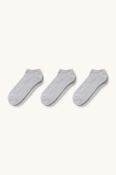 Femmes - Lot de 3 - socquettes de sport - gris clair