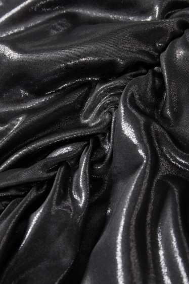 Femei - Rochie tip bustieră - aspect lucios - gri închis