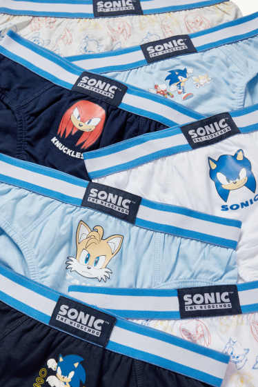 Kinder Buben - Multipack 7er - Sonic - Slip - blau