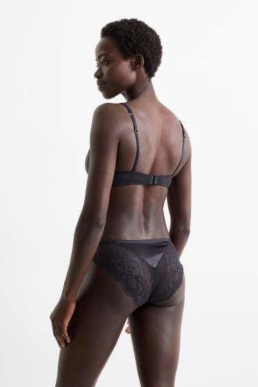 Femmes - Soutien-gorge à armature - DEMI - ampliforme - noir