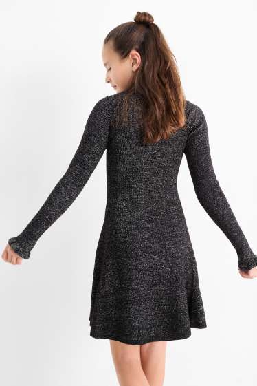 Nena - Vestit de punt - brillant - negre