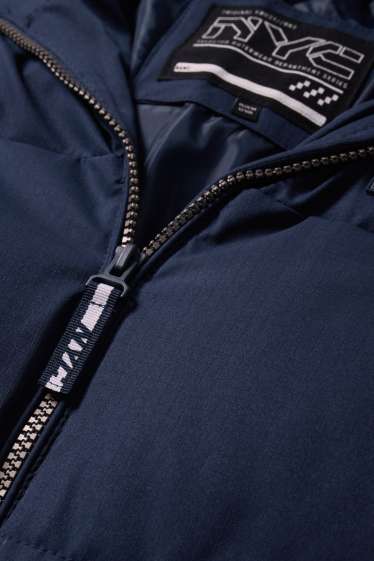Kinder Jungen - Steppjacke mit Kapuze - dunkelblau