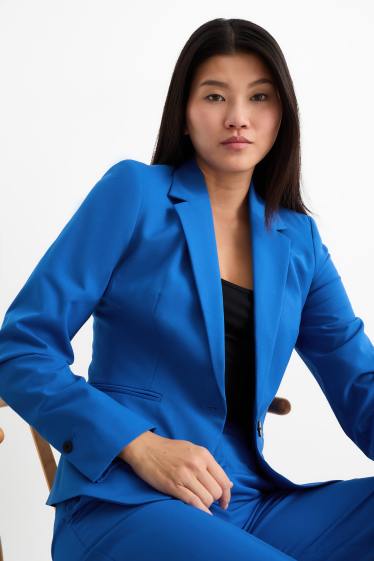 Femmes - Blazer de bureau - cintré - bleu