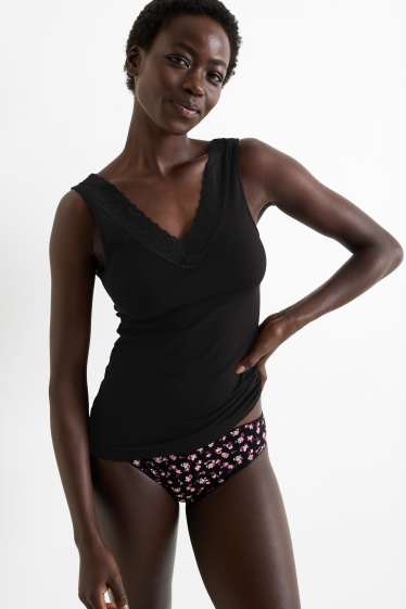 Dona - Paquet de 2 - samarreta interior - gris/negre