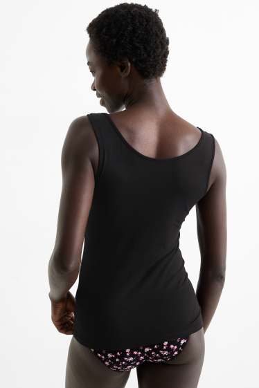 Dona - Paquet de 2 - samarreta interior - gris/negre