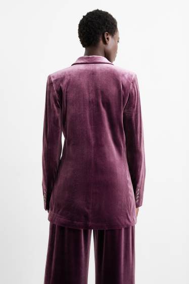 Dona - Blazer llarg de vellut - regular fit - lila