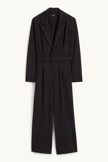 Women - Jumpsuit with belt - black