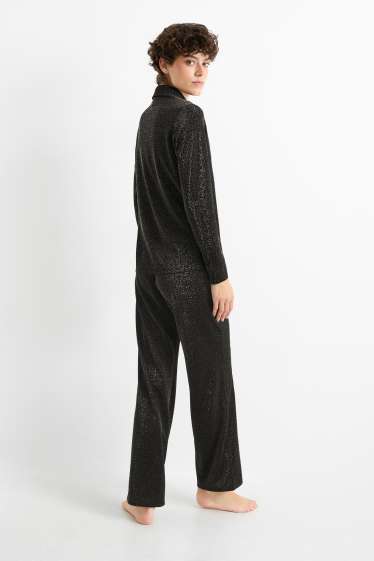 Dona - Pijama - brillant - negre