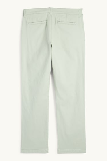 Pánské - Kalhoty chino - regular fit - mátově zelená