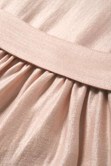 Kinder Mädchen - Kleid - glänzend - rosa