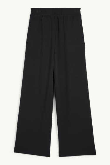 Mujer - Pantalón de punto - mid waist - straight fit - negro