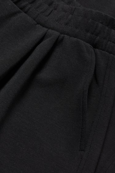 Mujer - Pantalón de punto - mid waist - straight fit - negro