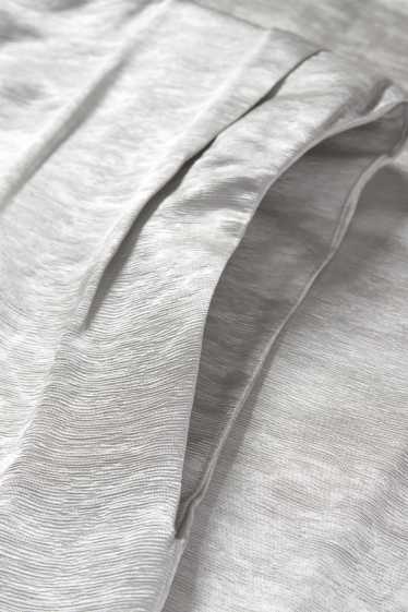 Women - Dress - shiny - textured - silver