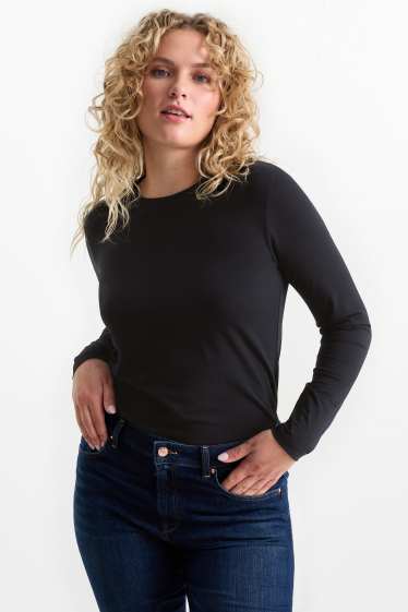 Femmes - Lot de 2 - haut à manches longues  - noir