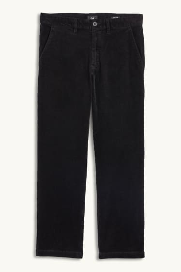 Home - Pantalons de pana - regular fit - negre
