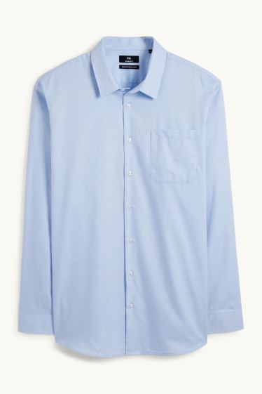 Uomo - Camicia business - regular fit - collo all'italiana - facile da stirare - azzurro