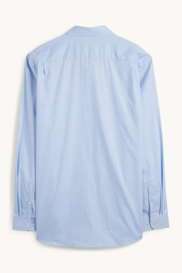 Uomo - Camicia business - regular fit - collo all'italiana - facile da stirare - azzurro
