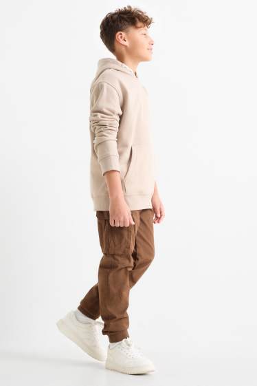 Kinder Jungen - Thermo-Cargohose - dunkelbraun