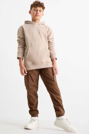 Kinder Jungen - Thermo-Cargohose - dunkelbraun
