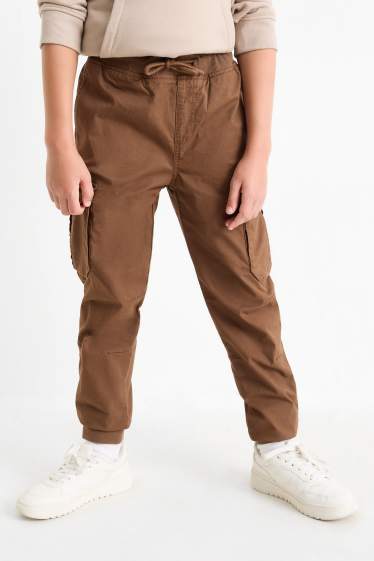 Kinder Jungen - Thermo-Cargohose - dunkelbraun