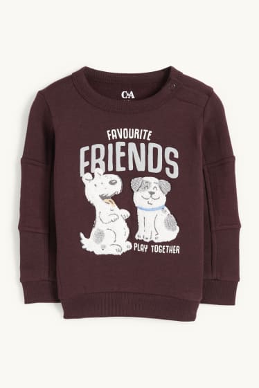 Bébés garçons - Chiots - sweat bébé - bordeaux