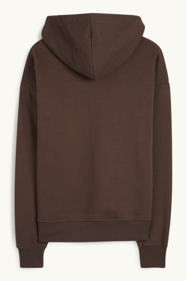 Men - Oversized hoodie - dark brown