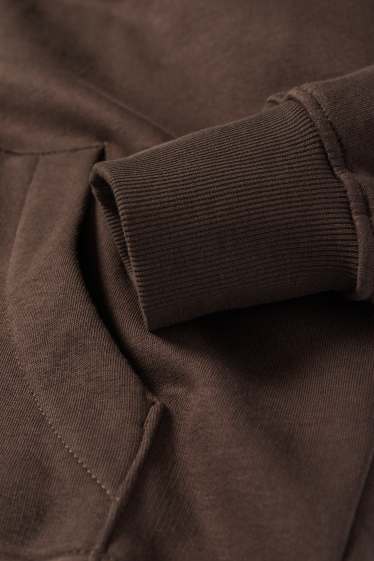Men - Oversized hoodie - dark brown