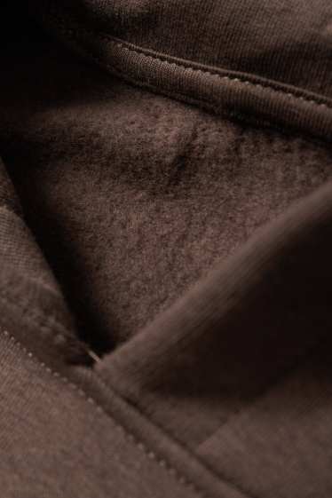 Men - Oversized hoodie - dark brown