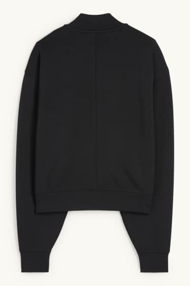 Women - Basic sweat bomber jacket - black