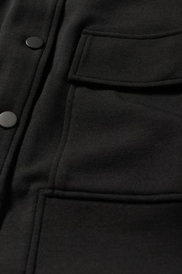 Women - Basic sweat bomber jacket - black