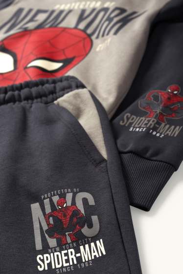 Nen - Spider-Man - conjunt - dessuadora amb caputxa i pantalons de xandall - 2 peces - gris