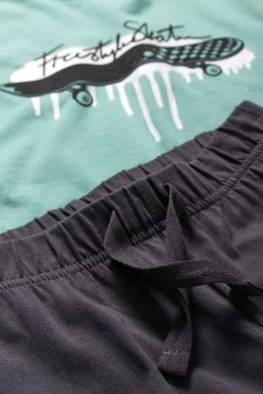 Copii - Băieți - Skater - pijama - 2 piese - verde deschis
