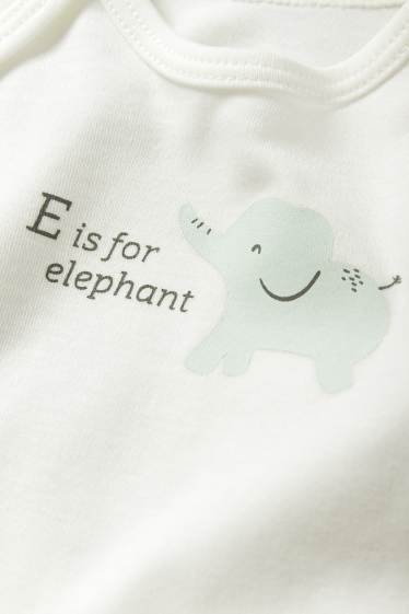 Baby Buben - Multipack 5er - Koala und Elefant - Baby-Body - grau