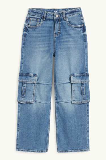 Bambine - Jeans cargo - jeans azzurro