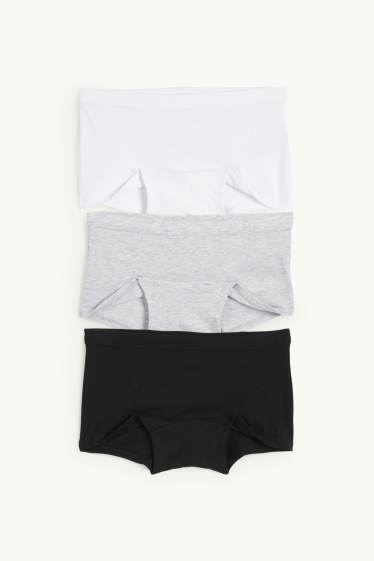 Enfants filles - Lot de 3 - caleçons - blanc