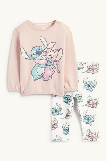 Neonate - Lilo & Stitch - pigiama per neonati - 2 pezzi - rosa