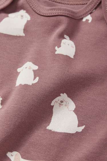 Baby: meisjes - Set van 5 - hond en poesje - rompertje - roze