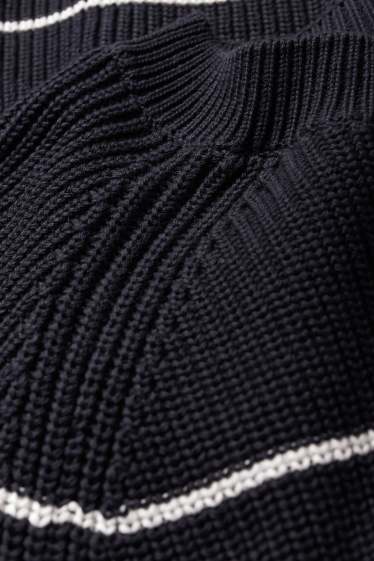 Mujer - Jersey - de canalé - de rayas - azul oscuro